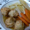 なつあつママ's cooksnap of when they made レンコン入りふわふわ鶏団子と白菜の煮物.