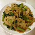 広島大好き's cooksnap of when they made 蓮根と小松菜のガーリック炒め.