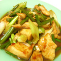 Fire-King's cooksnap of when they made 鶏肉とにんにくの芽の炒め物.