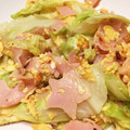 miwskin's cooksnap of when they made キャベツとハムの卵炒め.