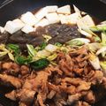 sora110's cooksnap of when they made 舞茸が香る♪豚しゃぶしゃぶ肉のすき焼き.