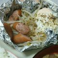 akine_hime's cooksnap of when they made ◎簡単◎卵ともやしのホイル包み蒸し.