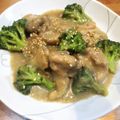 ゆいまーるん's cooksnap of when they made 鶏もも肉とブロッコリーの練りゴマ煮.
