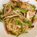ゆすひと's cooksnap of when they made ピーマンと椎茸で塩焼きそば♪半人前.