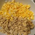 のかおりさん's cooksnap of when they made 卵と肉そぼろの二色丼.