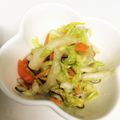 kumikon's cooksnap of when they made 5分で出来た~柑橘香る白菜の即席漬け.