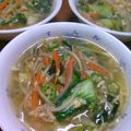 まあこmm's cooksnap of when they made チンゲン菜とワカメと卵の焼肉スープ.