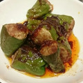 桃色たぬき's cooksnap of when they made 絞り出し方式☆まるごとピーマンの肉詰め！.