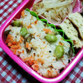 akokuma♪'s cooksnap of when they made 鮭としめじの炊き込みご飯✨.