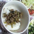 haricho's cooksnap of when they made 超簡単！大根の葉っぱ&そぼろ☆.