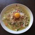 うめゆみこ's cooksnap of when they made 和風月見塩ラーメン.