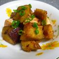 卯月のうさぎ２０１４'s cooksnap of when they made サツマイモと鶏胸肉の豆板醤炒め.