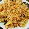 っっぱ's cooksnap of when they made 鮭フレークとわかめで和チャーハン.