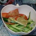 みゆwaco 's cooksnap of when they made トマトきゅうり簡単サラダ☆サンドイッチも.