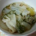 ミンチャンまま's cooksnap of when they made 白菜とベーコンのショウガスープ.