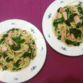 UMAe's cooksnap of when they made ほうれん草とハムの和風パスタ.