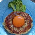 クックI33T6P☆'s cooksnap of when they made ヤゲン軟骨入り鶏つくね卵黄のせ自家製ダレ.