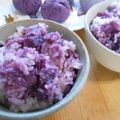しのばぁたん's cooksnap of when they made ☆簡単！綺麗な『紫いもごはん』.