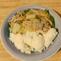 Ridergeek's cooksnap of when they made 白菜と豚バラ肉の餡かけ丼.