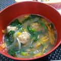 4double5's cooksnap of when they made 簡単！豚ひきの肉団子で野菜あんかけスープ.