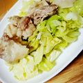 花なこ's cooksnap of when they made ルクエで豚バラ＆野菜蒸しﾆﾝﾆｸぽん酢で.