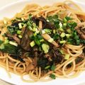caramelcorn's cooksnap of when they made 和風 きのことナスのパスタ.