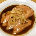 maarine's cooksnap of when they made サーモンの黒酢ガーリックソース.