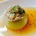 どあ子's cooksnap of when they made 【ベジココット】玉ねぎ器の肉詰めスープ♪.
