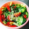 めぇ♥'s cooksnap of when they made トマトとキュウリのさっぱりサラダ.