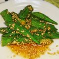 かずのにゃんこ's cooksnap of when they made 5分★簡単★Ｗごま【オクラの胡麻和え】♪.