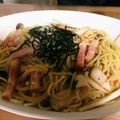 りりたろす's cooksnap of when they made 簡単☆激ウマにんにくと大葉の和風パスタ.