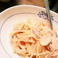にわとりホリデー's cooksnap of when they made サーモンのトマトクリームパスタ.