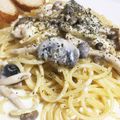 fuyurera's cooksnap of when they made 豚肉ときのこのチーズクリームパスタ.