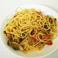 もか75's cooksnap of when they made ﾈｷﾞとしめじの和風ﾊﾟｽﾀ.