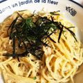 kohauni's cooksnap of when they made レンジでソース♡明太クリームパスタ！.