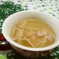 赤い電話's cooksnap of when they made えのきとベーコンのレモンスープ.