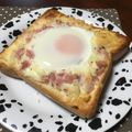 ✴︎こっこ✴︎'s cooksnap of when they made 簡単！ハムとチーズのすごもりトースト.