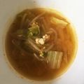 テヨン1's cooksnap of when they made 挽き肉 白菜 もやし ピリ辛味噌スープ！.