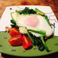 kaokaofood's cooksnap of when they made 小松菜チーズの巣ごもり目玉焼き.
