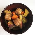 みゅうちゃま's cooksnap of when they made さつまいもと肉団子の煮物.