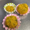 みおたん大好きママ's cooksnap of when they made お弁当に☆カボチャの煮物で茶巾しぼり。.