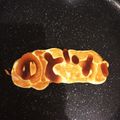いちまー's cooksnap of when they made お絵かきホットケーキ(青汁入).