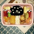 美月晴基ママ's cooksnap of when they made キャラ弁 ☆きのこ♪のりVer お弁当に.