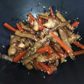 ココキュン's cooksnap of when they made ごぼうとちくわの炒め煮.