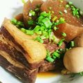 mocomosan's cooksnap of when they made 圧力鍋でこってり豚の角煮大根♪.
