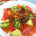 あっき～８７'s cooksnap of when they made アボカドとマグロとイクラのちらし寿司.