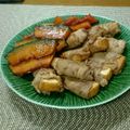 junko917's cooksnap of when they made 絶対オススメ！もっちり絹あげの豚巻き♡.