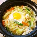 runa10's cooksnap of when they made 野菜たっぷり巣ごもり卵の鍋焼きラーメン.