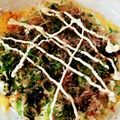 ひぃたろぉ～♪'s cooksnap of when they made 簡単★キャベツとネギのお好み焼き風卵焼き.