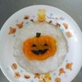 soajaja's cooksnap of when they made 離乳食★かぼちゃのハロウィン粥★.